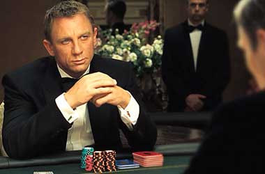 james bond playing poker