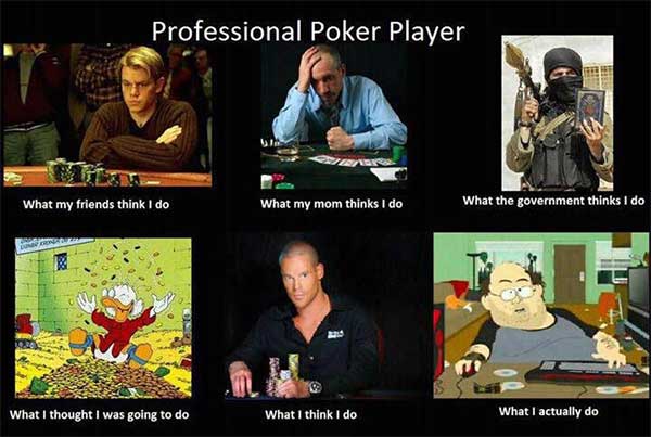 Professional poker player meme