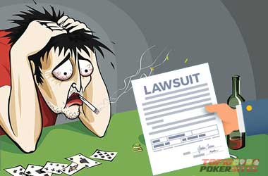 Poker player being served a lawsuit