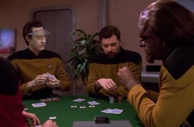 Data playing poker in Star Trek: Next Generation