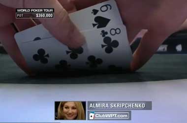 Example of a Poker Hole Card Camera in use at the World Poker Tour